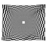 Black And White Tunnel Illusion Print Tapestry