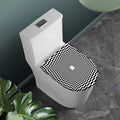 Black And White Tunnel Illusion Print Toilet Lid Cover