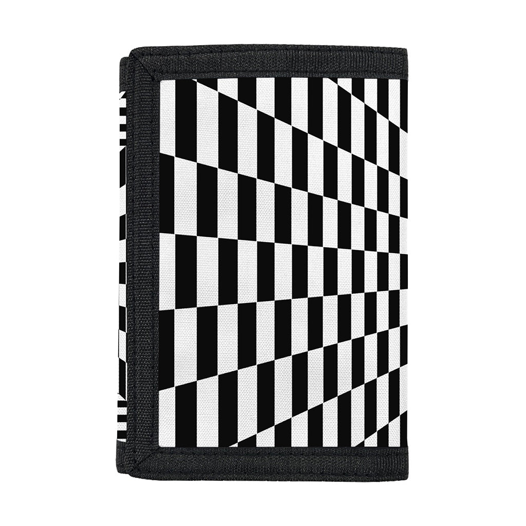 Black And White Tunnel Illusion Print Trifold Wallet