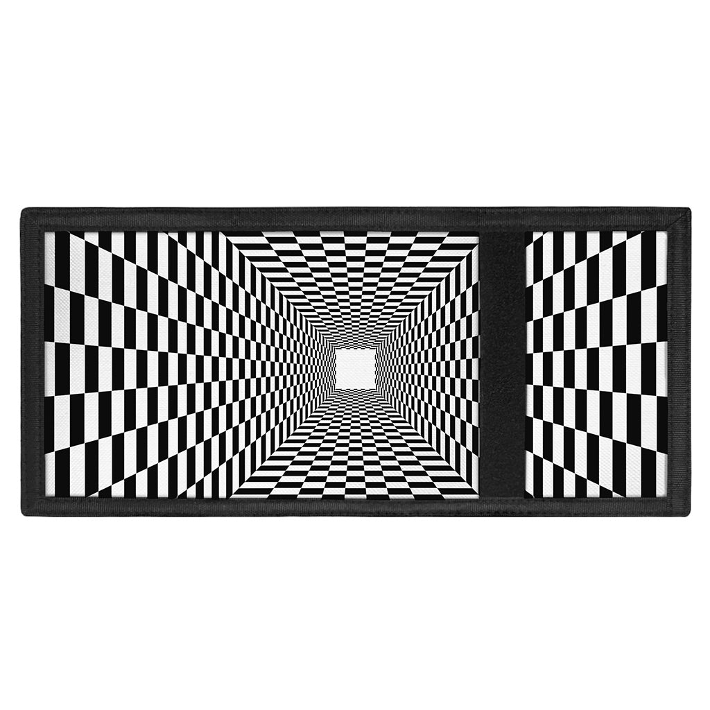 Black And White Tunnel Illusion Print Trifold Wallet