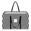 Black And White Tunnel Illusion Print Utility Tote Bag