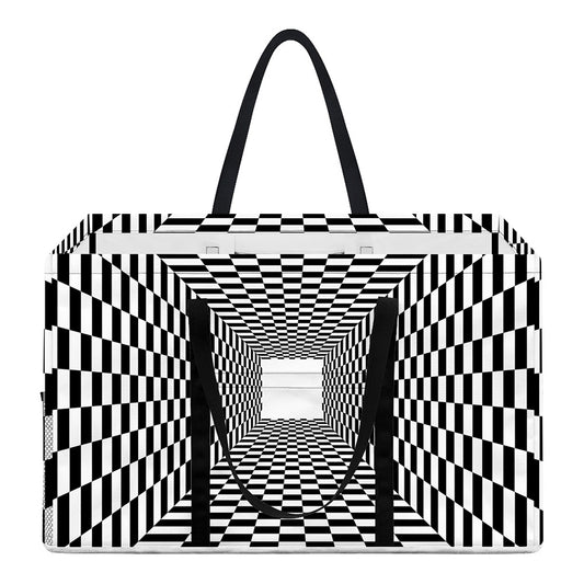 Black And White Tunnel Illusion Print Utility Tote Bag