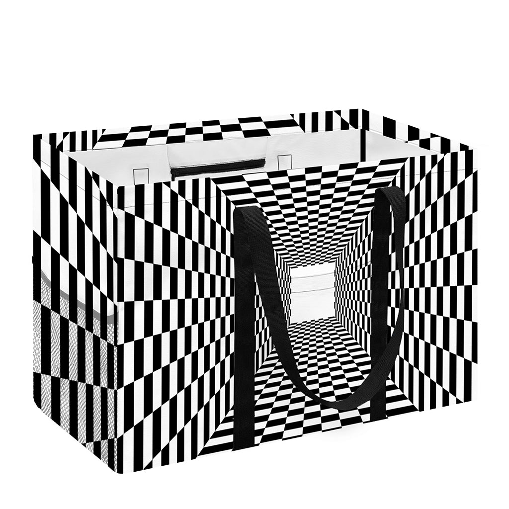 Black And White Tunnel Illusion Print Utility Tote Bag