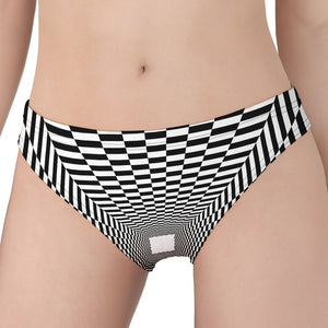 Black And White Tunnel Illusion Print Women's Panties