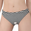 Black And White Tunnel Illusion Print Women's Panties