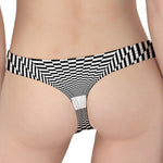 Black And White Tunnel Illusion Print Women's Thong