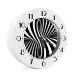 Black And White Twist Illusion Print Alarm Clock