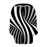 Black And White Twist Illusion Print Baby Seat Cover
