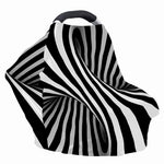 Black And White Twist Illusion Print Baby Seat Cover