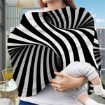 Black And White Twist Illusion Print Baby Seat Cover