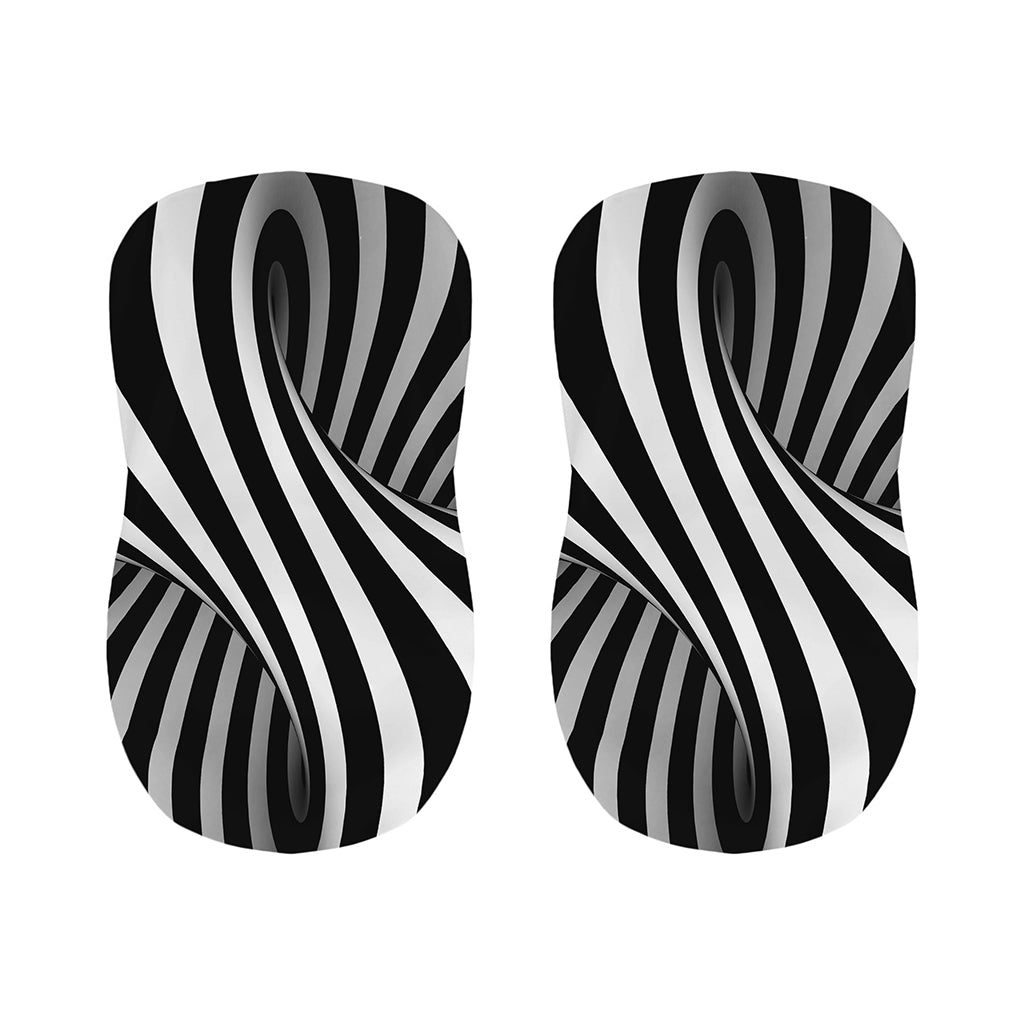 Black And White Twist Illusion Print Bar Stool Covers