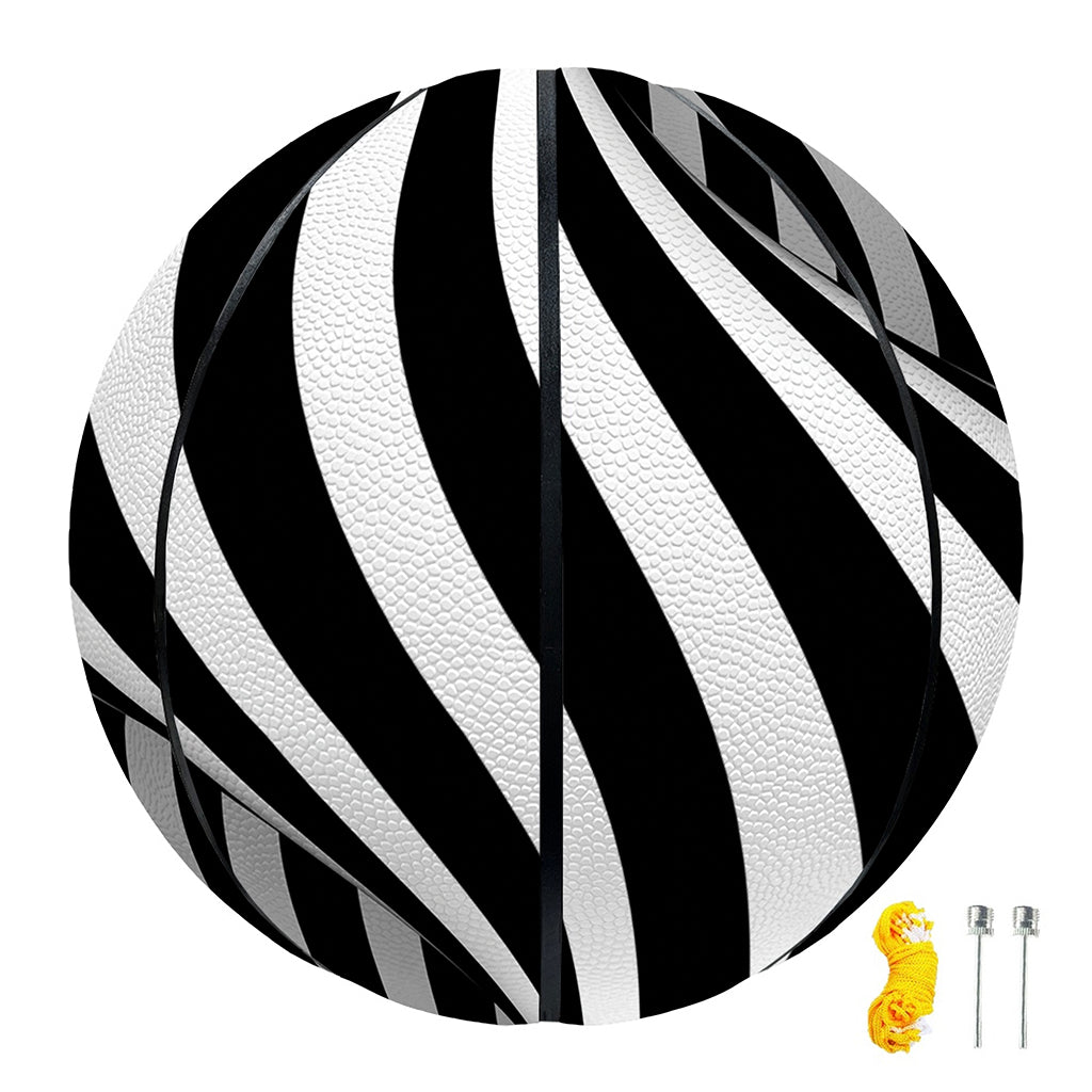 Black And White Twist Illusion Print Basketball