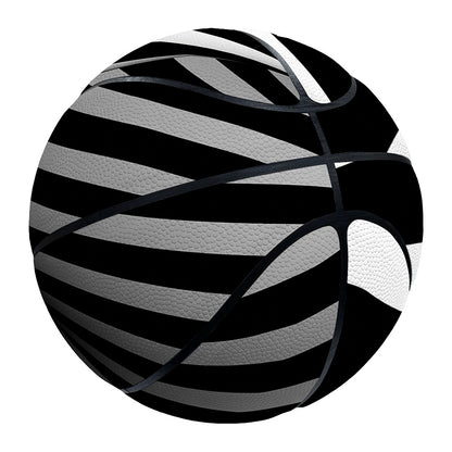 Black And White Twist Illusion Print Basketball