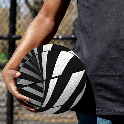 Black And White Twist Illusion Print Basketball