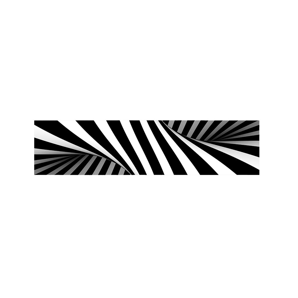 Black And White Twist Illusion Print Bed Runner