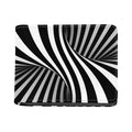Black And White Twist Illusion Print Bifold Wallet