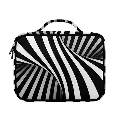 Black And White Twist Illusion Print Briefcase Bible Bag