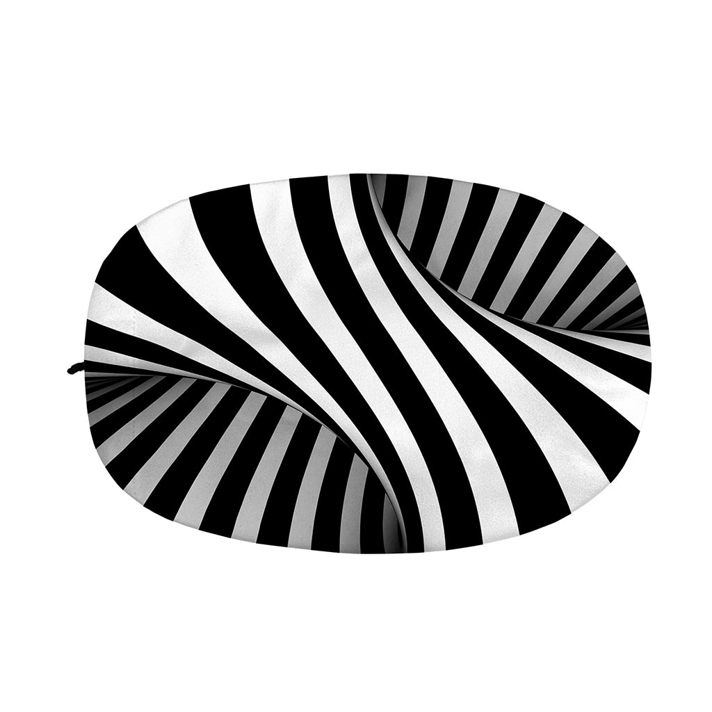 Black And White Twist Illusion Print Car Side Mirror Covers