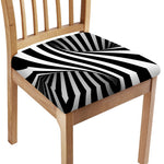 Black And White Twist Illusion Print Chair Cushion Cover