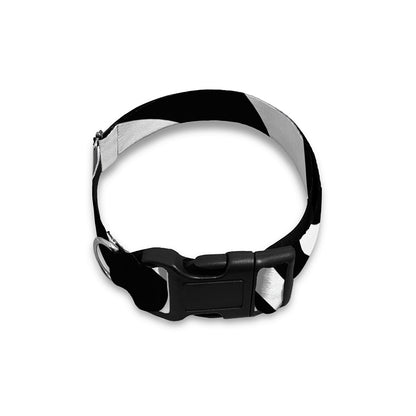 Black And White Twist Illusion Print Dog Collar