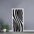Black And White Twist Illusion Print Door Sticker