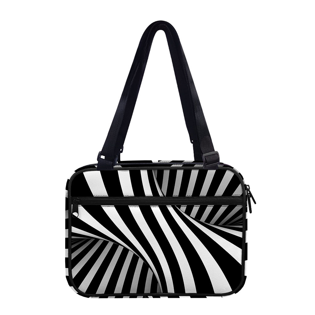 Black And White Twist Illusion Print Double Strap Bible Bag