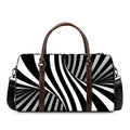 Black And White Twist Illusion Print Duffel Bag
