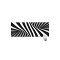 Black And White Twist Illusion Print Extended Mouse Pad