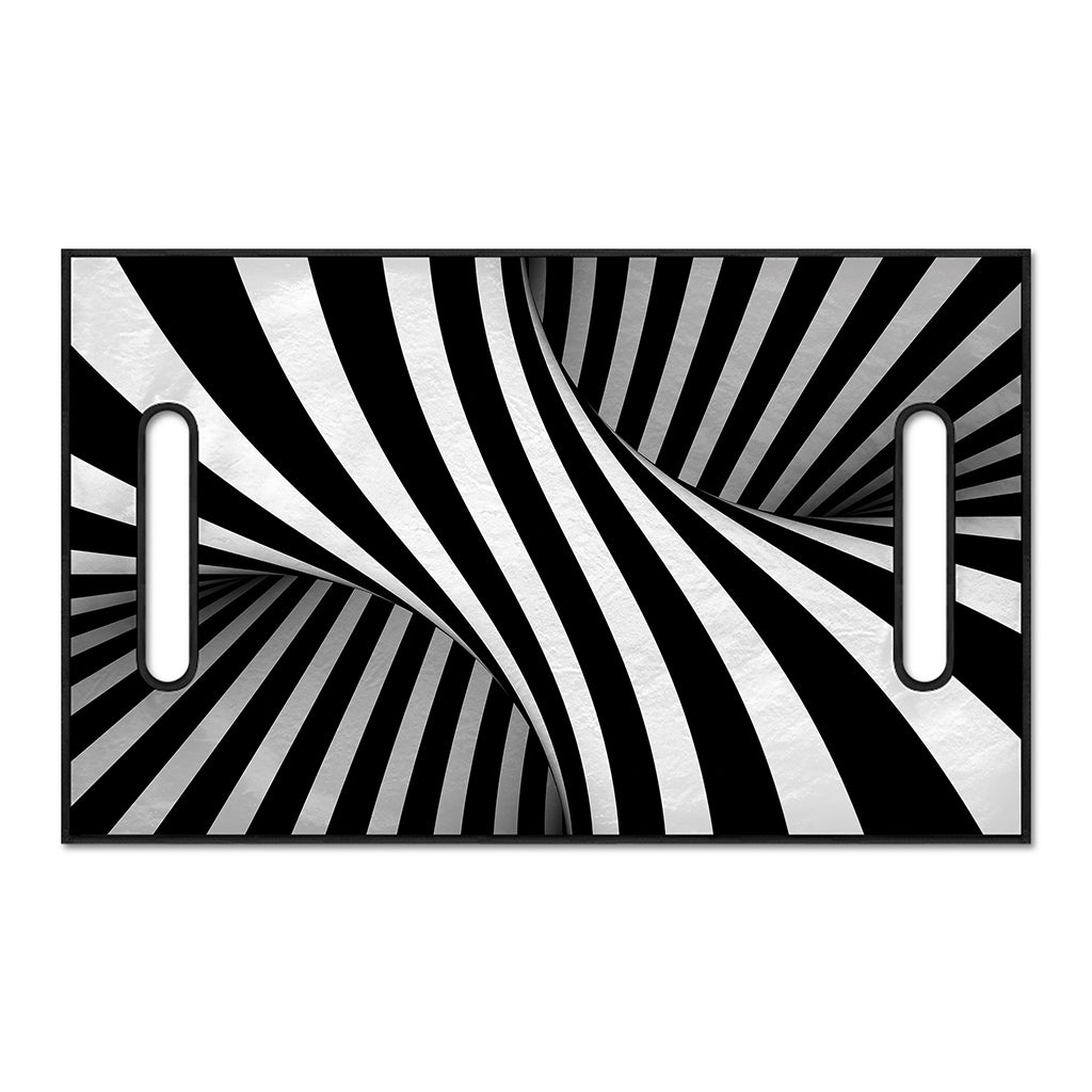 Black And White Twist Illusion Print Golf Cart Seat Cover