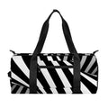 Black And White Twist Illusion Print Gym Bag