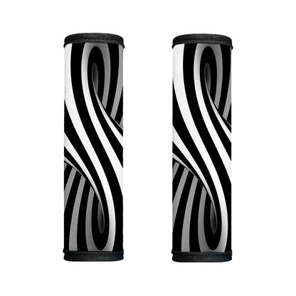 Black And White Twist Illusion Print Handle Covers