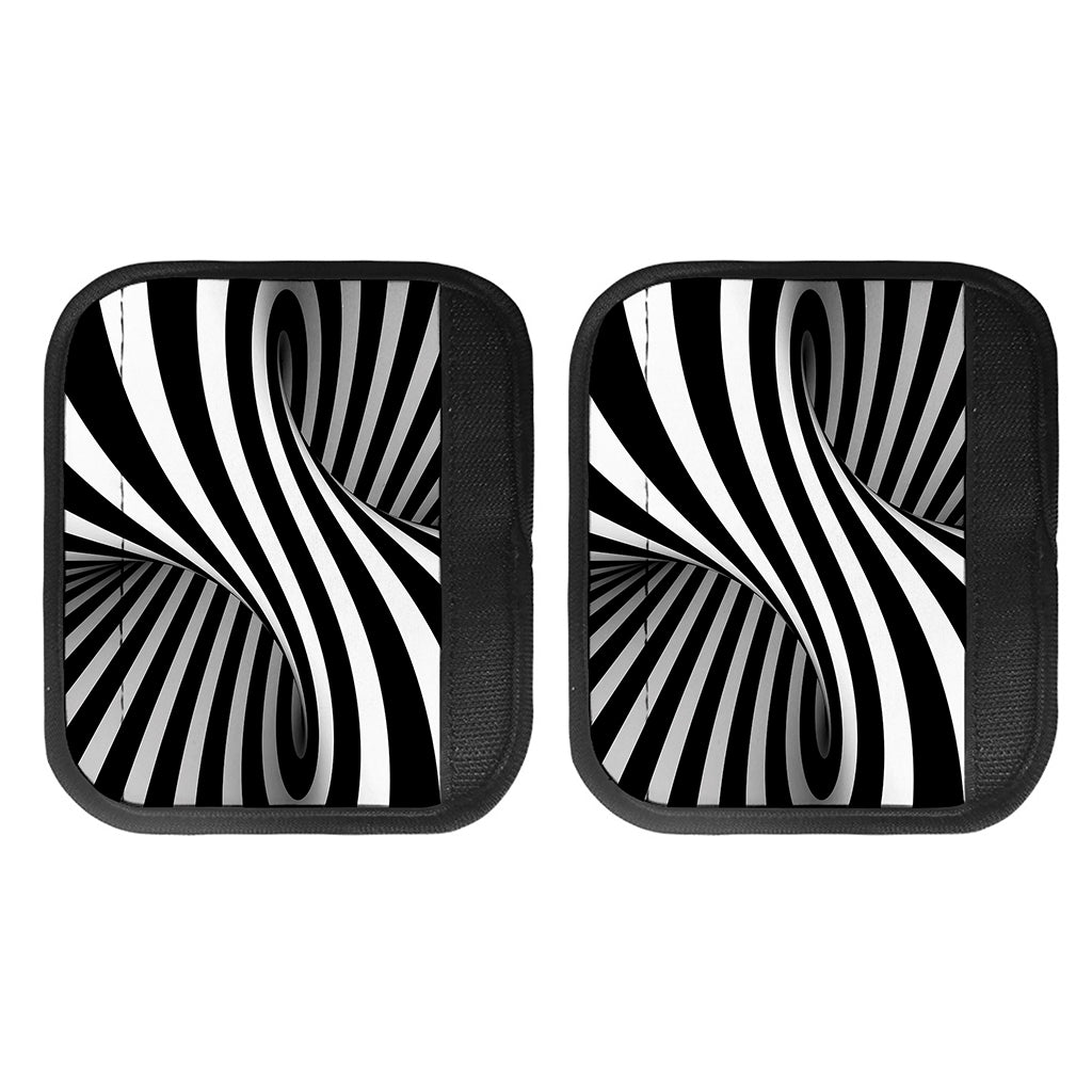 Black And White Twist Illusion Print Handle Covers