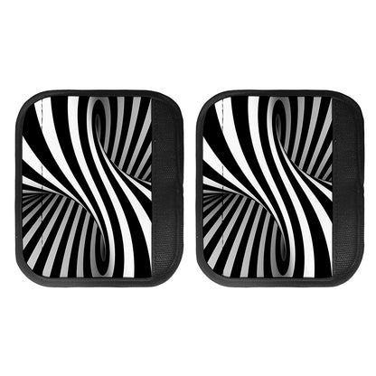 Black And White Twist Illusion Print Handle Covers