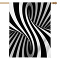 Black And White Twist Illusion Print House Flag