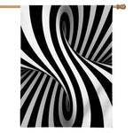 Black And White Twist Illusion Print House Flag