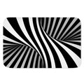 Black And White Twist Illusion Print Indoor Door Mat