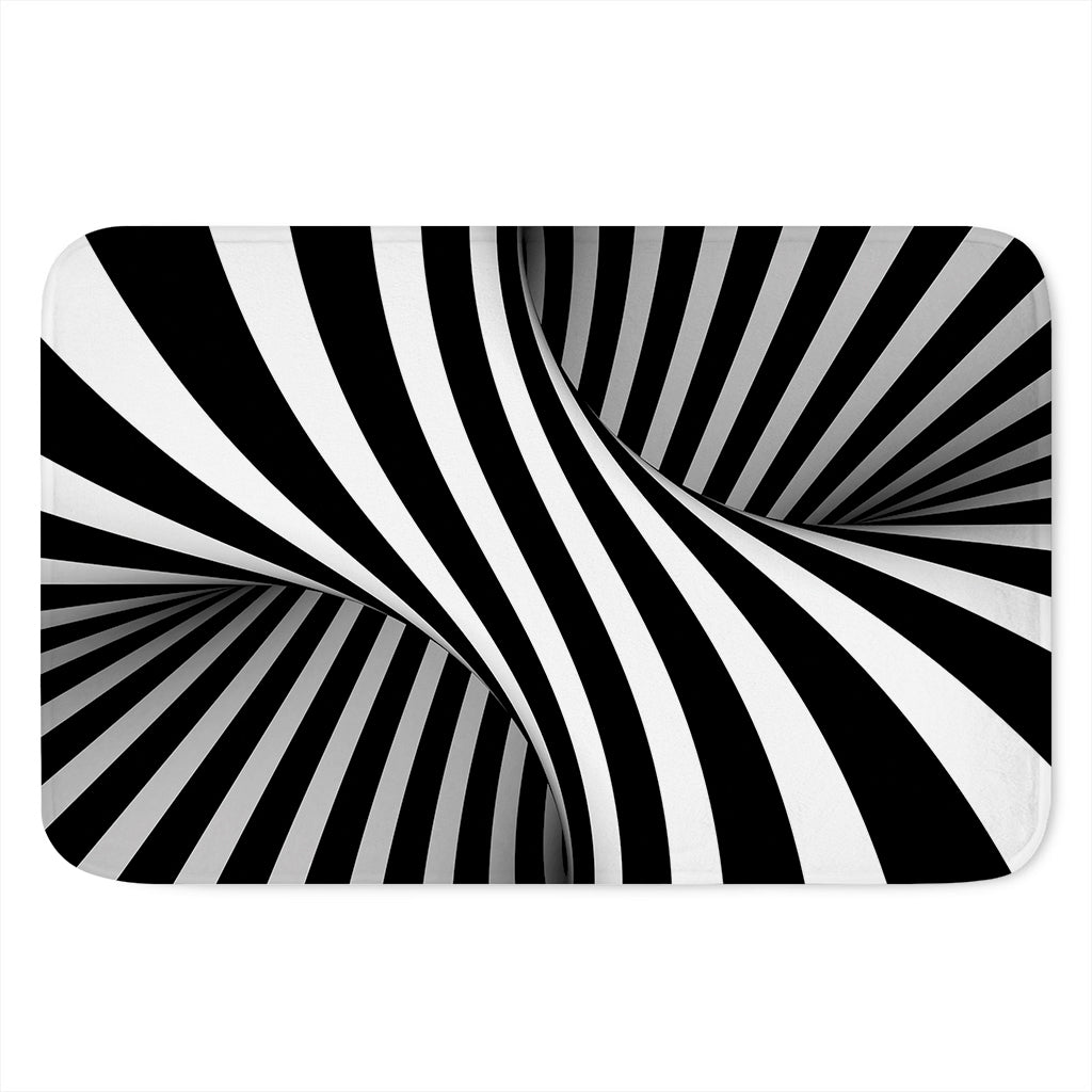 Black And White Twist Illusion Print Indoor Door Mat