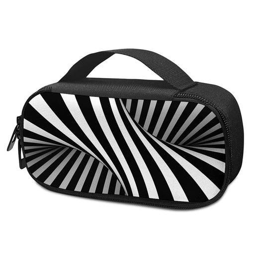 Black And White Twist Illusion Print Insulin Cooler Travel Case