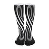 Black And White Twist Illusion Print Long Socks