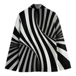 Black And White Twist Illusion Print Men's Blazer