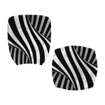 Black And White Twist Illusion Print Office Chair Cover