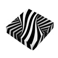 Black And White Twist Illusion Print Outdoor Seat Cushion Cover