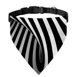Black And White Twist Illusion Print Over The Collar Dog Bandana