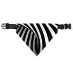 Black And White Twist Illusion Print Over The Collar Dog Bandana