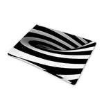 Black And White Twist Illusion Print Pet Cooling Mat Cover