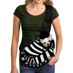 Black And White Twist Illusion Print Pet Sling Carrier