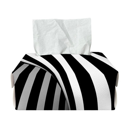 Black And White Twist Illusion Print Rectangle Tissue Box Cover