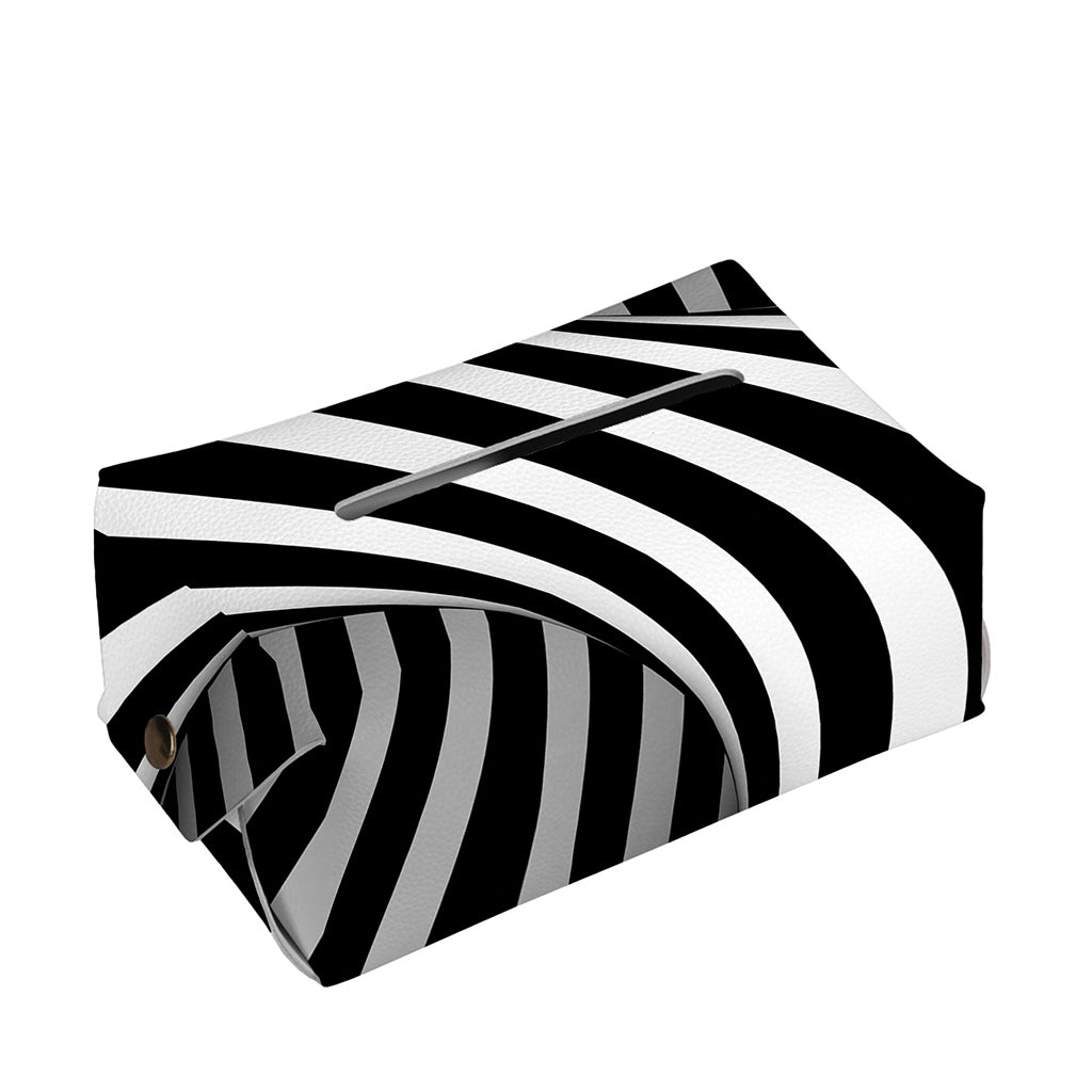 Black And White Twist Illusion Print Rectangle Tissue Box Cover