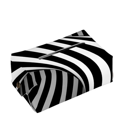 Black And White Twist Illusion Print Rectangle Tissue Box Cover