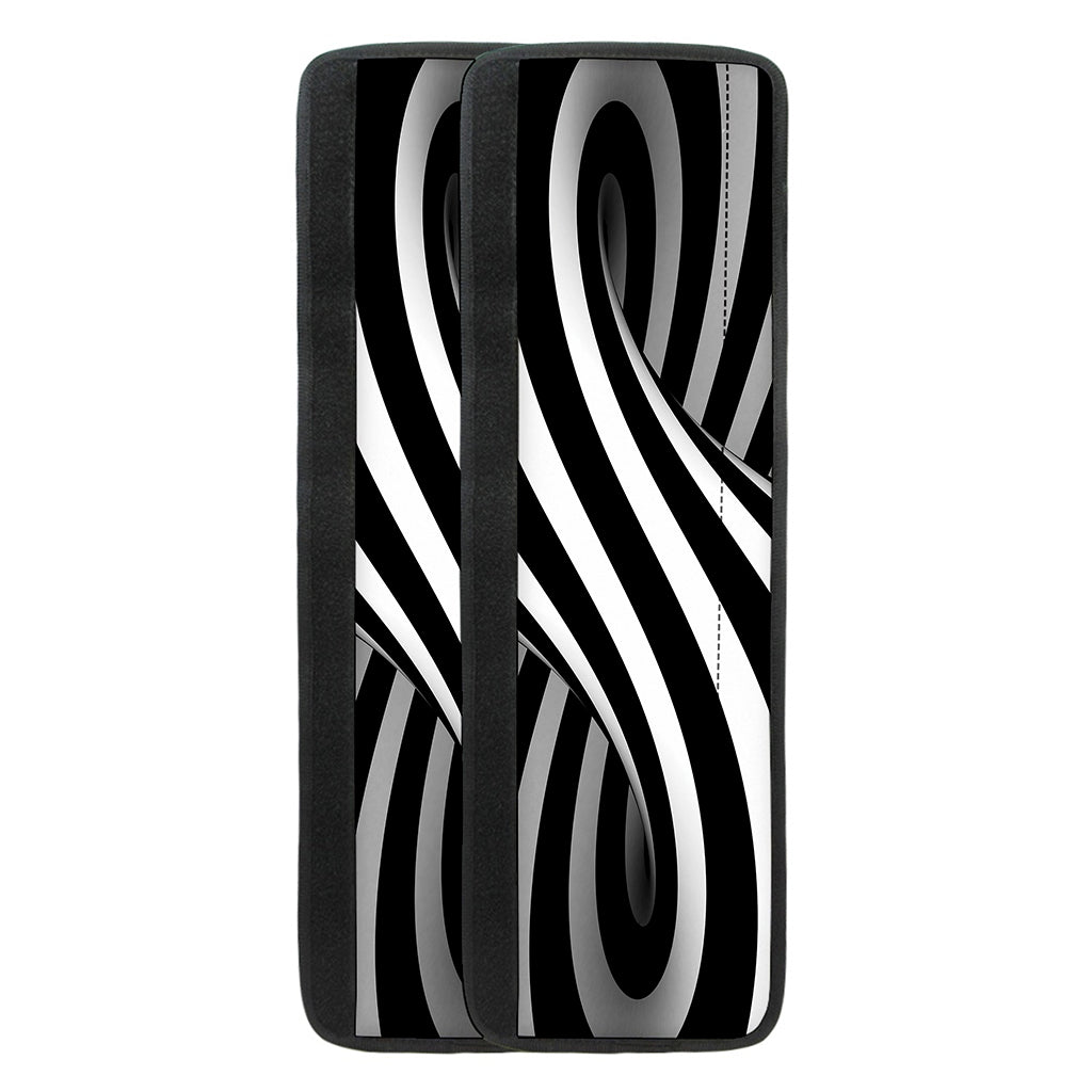 Black And White Twist Illusion Print Refrigerator Handle Covers